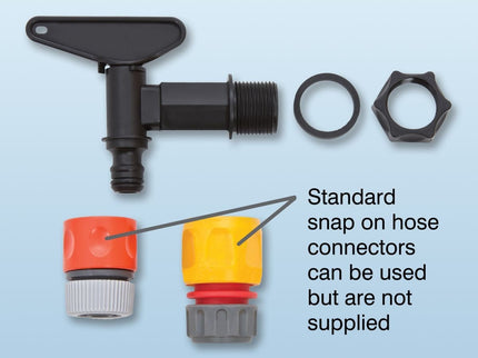 Replacement Water Butt Tap – Leak - Free Flow Control | Garland | Water Butt Tap | W1872 5031670518729 | AllotMate Essentials