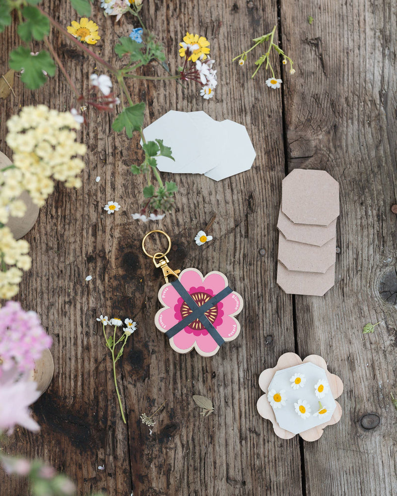 Best Mini Keyring Flower Press for Kids and Stocking Fillers - Studio Wald (UK Made)