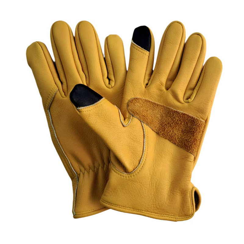 Touchscreen-Compatible Leather Gardening Gloves for Cold Weather - The Noble Badger Highcliffe Touch