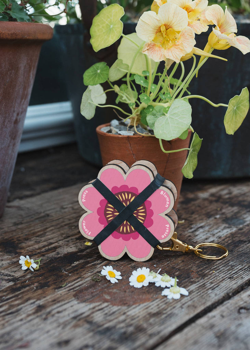 Best Mini Keyring Flower Press for Kids and Stocking Fillers - Studio Wald (UK Made)