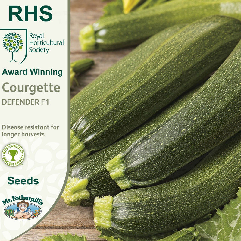 RHS Courgette Defender F1 Seeds 10 Seeds, Award Winning Vegetable Seeds for High Yield Crops