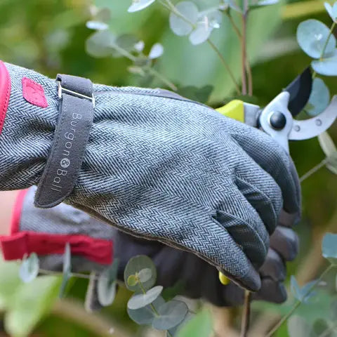 Love the Glove – Grey Tweed Gardening Gloves in (S/M) & (M/L) | Burgon & Ball