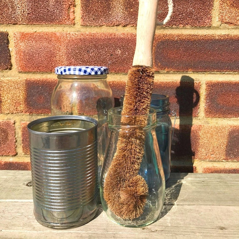 Natural Bottle Brush – Coconut Fibre & Loofah Cleaning Tool | LoofCo | Water Bottle Brush | LOOFCOBBBULK 5060175850713 | AllotMate Essentials