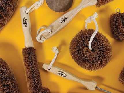 Natural Bottle Brush – Coconut Fibre & Loofah Cleaning Tool | LoofCo | Water Bottle Brush | LOOFCOBBBULK 5060175850713 | AllotMate Essentials