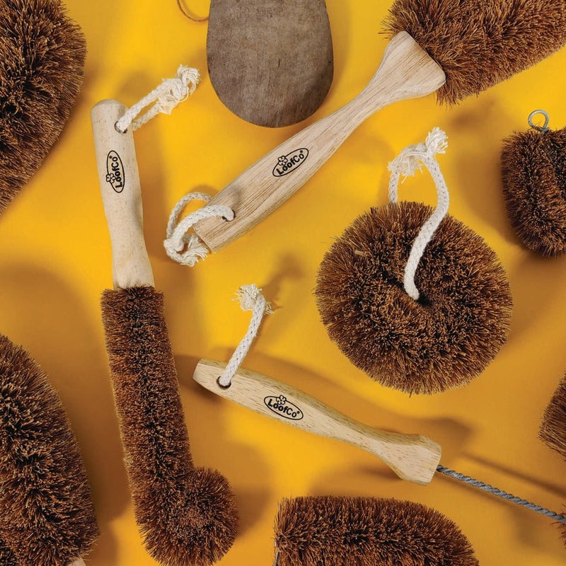 Natural Bottle Brush – Coconut Fibre & Loofah Cleaning Tool | LoofCo | Water Bottle Brush | LOOFCOBBBULK 5060175850713 | AllotMate Essentials