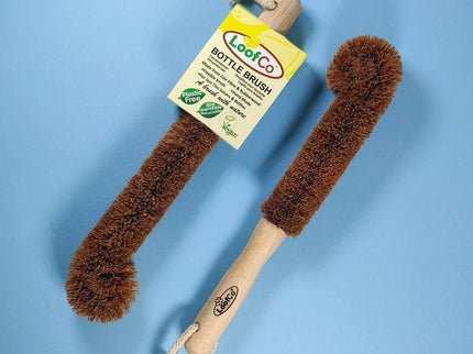 Natural Bottle Brush – Coconut Fibre & Loofah Cleaning Tool | LoofCo | Water Bottle Brush | LOOFCOBBBULK 5060175850713 | AllotMate Essentials