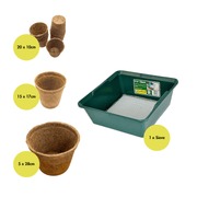 Beginner Grow Kit Coir Pots and Soil Sieve Bundle | Sowing & Growing |   | AllotMate Essentials