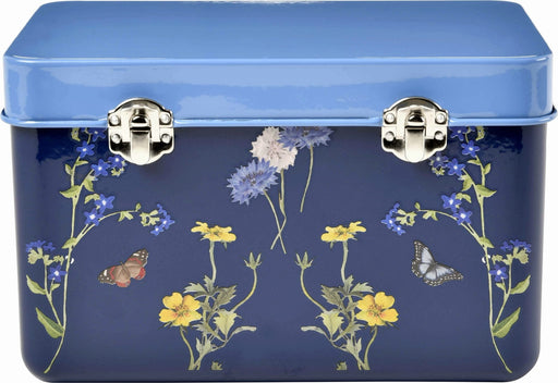 British Meadow Seed Storage Tin by Burgon & Ball – 3 Compartment Steel Storage with RHS Lindley Collection Artwork | Seed Storage | 5019360202196 5019360202196 | AllotMate Essentials