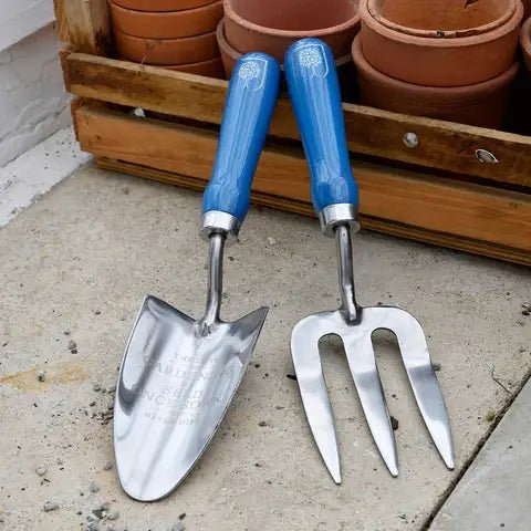 Burgon and Ball Burgon and Ball - British Meadow Trowel & Fork Set - Trowel and Fork - AllotMate Essentials - GRH/TFBOXBM - 