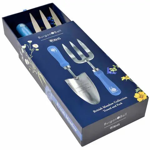 Burgon and Ball Burgon and Ball - British Meadow Trowel & Fork Set - Trowel and Fork - AllotMate Essentials - GRH/TFBOXBM - 