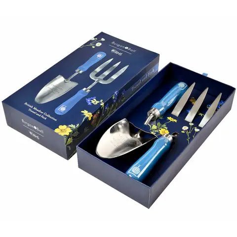 Burgon and Ball Burgon and Ball - British Meadow Trowel & Fork Set - Trowel and Fork - AllotMate Essentials - GRH/TFBOXBM - 