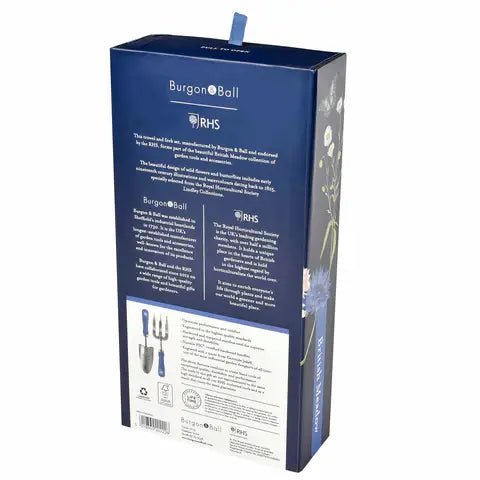 Burgon and Ball Burgon and Ball - British Meadow Trowel & Fork Set - Trowel and Fork - AllotMate Essentials - GRH/TFBOXBM - 