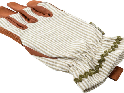 Collection Gardening Gloves – Olive Stripe (One Size) | Classic Fit by Burgon & Ball | Gardening Gloves | GCC/GLOSTRIPEOL 5019360204800 | AllotMate Essentials