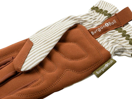Collection Gardening Gloves – Olive Stripe (One Size) | Classic Fit by Burgon & Ball | Gardening Gloves | GCC/GLOSTRIPEOL 5019360204800 | AllotMate Essentials