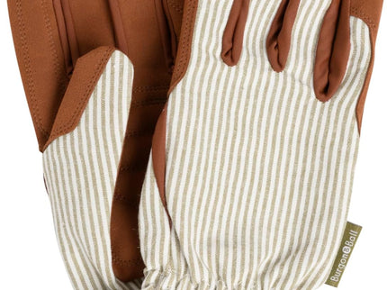 Collection Gardening Gloves – Olive Stripe (One Size) | Classic Fit by Burgon & Ball | Gardening Gloves | GCC/GLOSTRIPEOL 5019360204800 | AllotMate Essentials