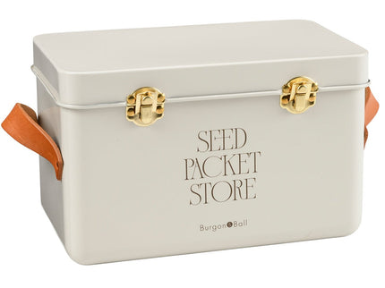 Seed Packet Storage Box – Mushroom Colour Collector’s Tin | Burgon & Ball | Seed Storage | GEN/SEEDMROOM | AllotMate Essentials