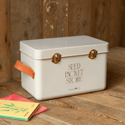 Seed Packet Storage Box – Mushroom Colour Collector’s Tin | Burgon & Ball | Seed Storage | GEN/SEEDMROOM | AllotMate Essentials