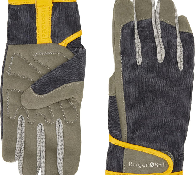 Burgon and Ball Burgon and Ball - Dig The Glove - Slate Corduroy - Gardening Gloves - AllotMate Essentials - GLO/GREYCORML - 5019360012405