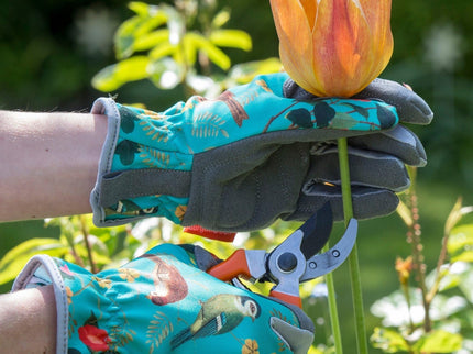 Flora & Fauna Gardening Gloves – RHS Design, Soft Feel | Burgon & Ball | Gardening Gloves | GRH/GLOVEFF 5019360013204 | AllotMate Essentials