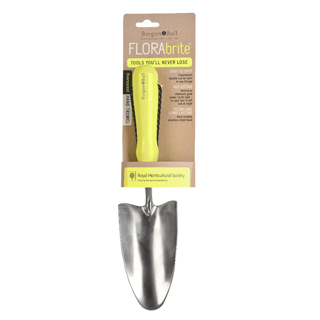Burgon and Ball Burgon and Ball - Fluorescent Hand Trowel - Trowel - AllotMate Essentials - GFB/HTYELL - 5019360013112