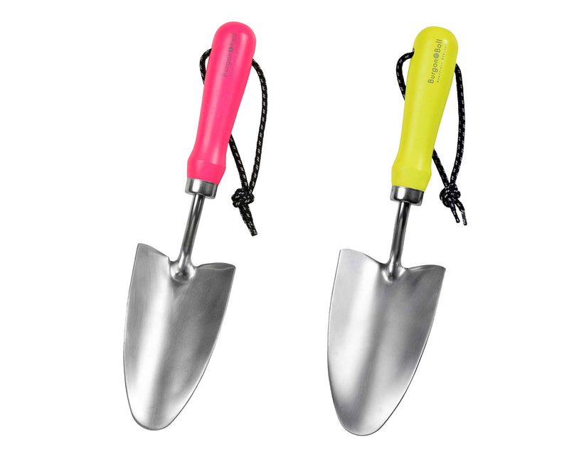 FloraBrite® Fluorescent Hand Trowel – Colourful Trowel in Pink or Yellow | Burgon & Ball | Trowel | GFB/HTYELL 5019360013112 | AllotMate Essentials