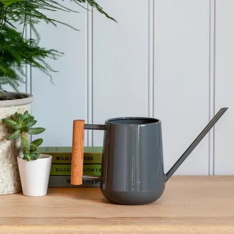 Indoor Watering Can – Charcoal Grey Metal | Compact & Stylish by Burgon & Ball | Indoor Watering Can | GEN/ICCHARC 5019360014591 | AllotMate Essentials