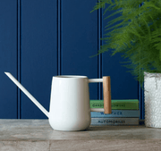 Indoor Watering Can – Stone Grey Finish | FSC Wood Handle by Burgon & Ball | Indoor Watering Can | GEN/ICSTONE 5019360014300 | AllotMate Essentials