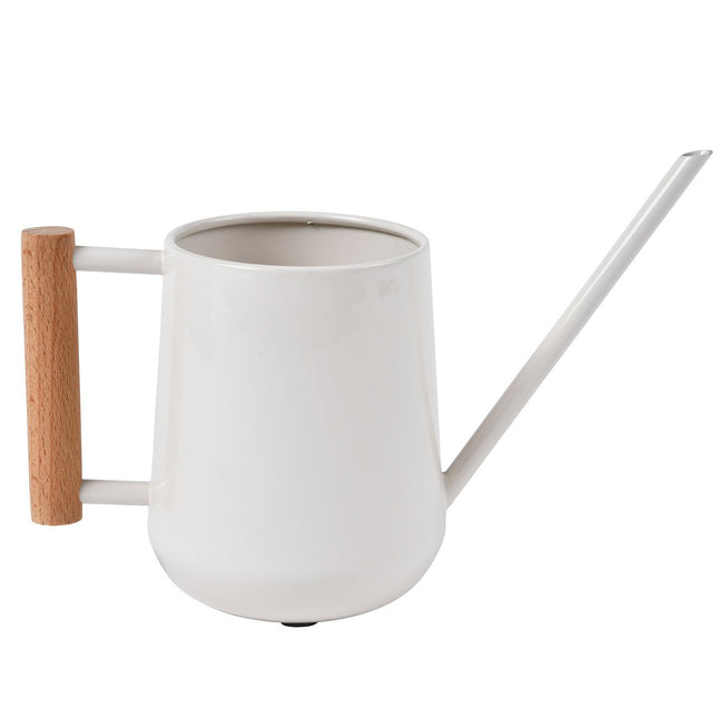 Indoor Watering Can – Stone Grey Finish | FSC Wood Handle by Burgon & Ball | Indoor Watering Can | GEN/ICSTONE 5019360014300 | AllotMate Essentials