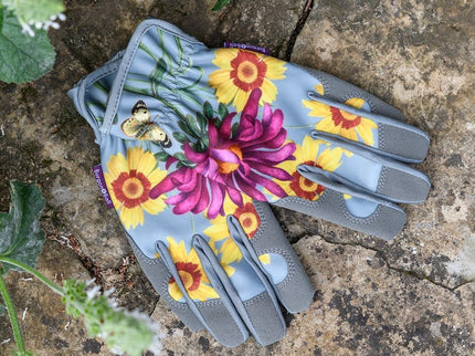 RHS Gift Gardening Gloves – Asteraceae Design | One Size by Burgon & Ball | Gardening Gloves | GRH/GLOVEASTER 5019360203902 | AllotMate Essentials
