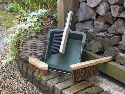 RHS Hand Sweeping Brush – FSC Handle with Bassine Bristles | Burgon & Ball | Hand Brush | GTH/HBBASS 5019360203438 | AllotMate Essentials