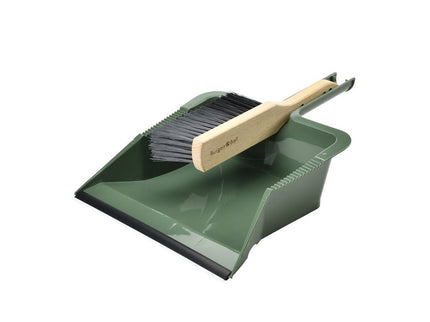 RHS Large Dustpan & Brush Set – FSC Wood & Stiff Bristles | Burgon & Ball | Dustpan & Brush | GTH/HBPAN 5019360203445 | AllotMate Essentials