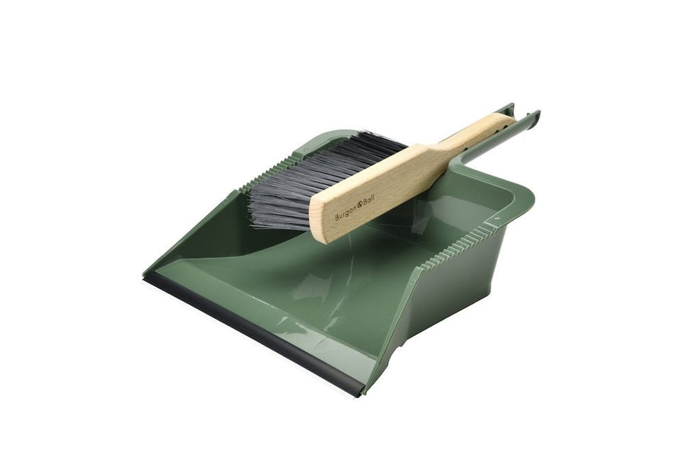 RHS Large Dustpan & Brush Set – FSC Wood & Stiff Bristles | Burgon & Ball | Dustpan & Brush | GTH/HBPAN 5019360203445 | AllotMate Essentials