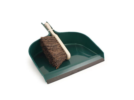 RHS Large Dustpan & Brush Set – FSC Wood & Stiff Bristles | Burgon & Ball | Dustpan & Brush | GTH/HBPAN 5019360203445 | AllotMate Essentials