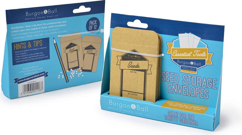 Seed Storage Envelopes – 20 Pack for Collecting & Saving Seeds | Burgon & Ball | Seed Storage | GES/SEEDENV 5019360011187 | AllotMate Essentials