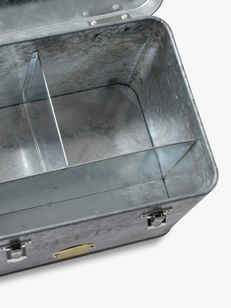 Galvanised Seed Tin – Stylish Storage with Inner Compartments | Sophie Conran by Burgon & Ball | Seed Storage | GSC/SEEDGALV 5019360203353 | AllotMate Essentials