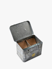 Galvanised Seed Tin – Stylish Storage with Inner Compartments | Sophie Conran by Burgon & Ball | Seed Storage | GSC/SEEDGALV 5019360203353 | AllotMate Essentials