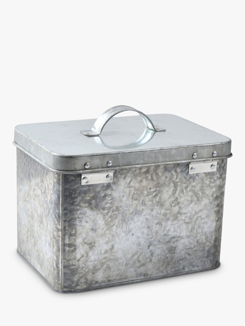 Galvanised Seed Tin – Stylish Storage with Inner Compartments | Sophie Conran by Burgon & Ball | Seed Storage | GSC/SEEDGALV 5019360203353 | AllotMate Essentials
