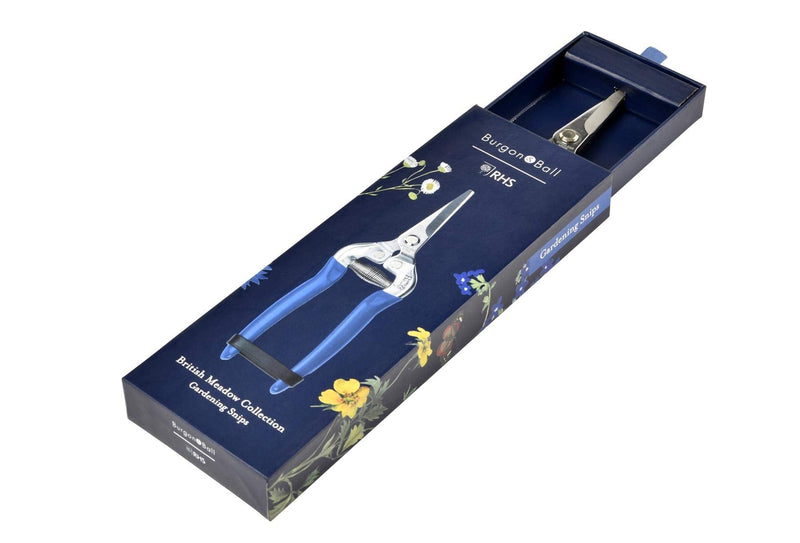 British Meadow Snips – Precision Flower & Fruit Cutter | RHS by Burgon & Ball | Flower & Fruit Snip | GRH/SNIPBM 5019360202240 | AllotMate Essentials