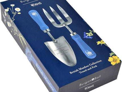 Burgon and Ball Burgon & Ball - British Meadow Trowel & Fork Set - Trowel and Fork - AllotMate Essentials - GRH/TFBOXBM - 5019360202226