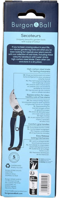 Burgon and Ball Burgon & Ball - Collectors Navy Bypass Secateurs - Bypass Secateurs - AllotMate Essentials - GCC/SCNAVY - 