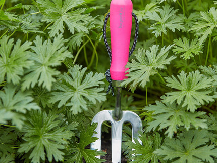 Burgon and Ball Burgon & Ball – FloraBrite Fluorescent Hand Fork (Pink or Yellow) - Fork - AllotMate Essentials - GFB/HFPINK - 5019360013143