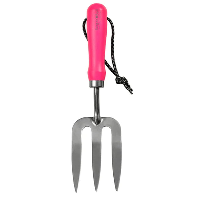 Burgon and Ball Burgon & Ball – FloraBrite Fluorescent Hand Fork (Pink or Yellow) - Fork - AllotMate Essentials - GFB/HFPINK - 5019360013143