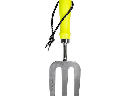 Burgon and Ball Burgon & Ball – FloraBrite Fluorescent Hand Fork (Pink or Yellow) - Fork - AllotMate Essentials - GFB/HFYELL - 5019360013136