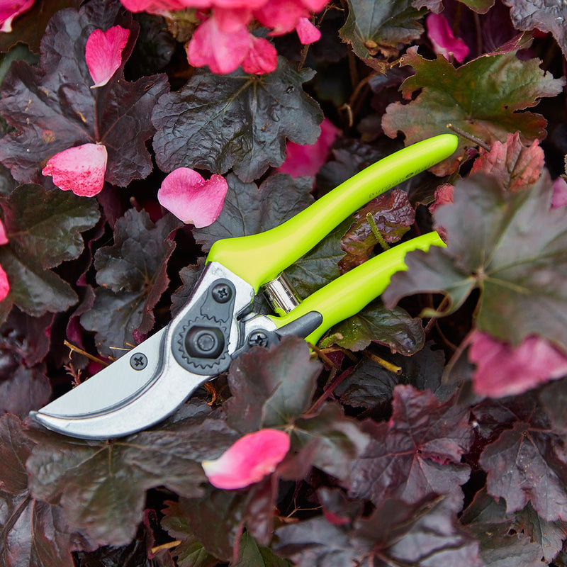 FloraBrite® Fluorescent Bypass Secateurs – Bright Garden Tool in Pink or Yellow | Burgon & Ball | Bypass Secateurs | GFB/BSYELL 5019360013051 | AllotMate Essentials