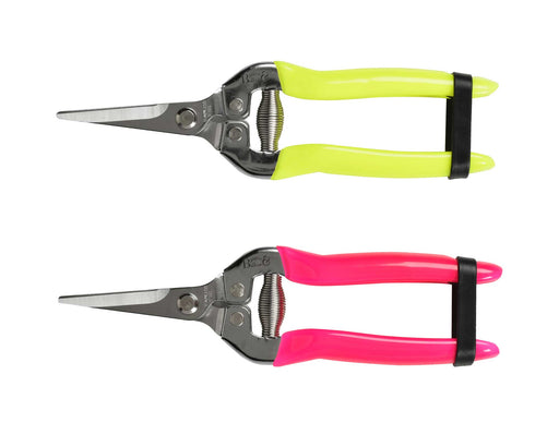 FloraBrite® Fluorescent Flower & Fruit Snips – Precision Trimming Tool in Pink or Yellow | Burgon & Ball | Flower & Fruit Snip | GFB/FSYELL 5019360013099 | AllotMate Essentials