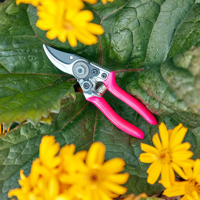 FloraBrite® Fluorescent Pocket Pruner – Bright Garden Tool in Pink or Yellow | Burgon & Ball | Pruner | GFB/PPPINK 5019360013082 | AllotMate Essentials