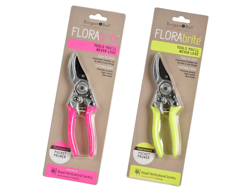 Burgon and Ball Burgon & Ball - Fluorescent Pocket Pruner - Pruner - AllotMate Essentials - GFB/PPYELL - 5019360013075