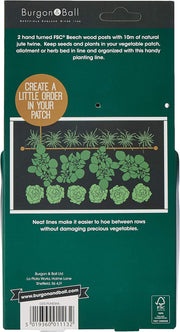 Planting Line – Traditional Wooden Line Marker for Straight Rows | Burgon & Ball | Planting Line | GES/PLINESML 5019360011132 | AllotMate Essentials