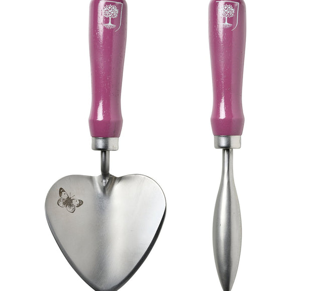 Planting Trowel & Dibber - RHS Gift Set with Asteraceae Design | FSC Tools by Burgon & Ball | Trowel and Dibber | GRH/PTDIBASTER 5019360203872 | AllotMate Essentials