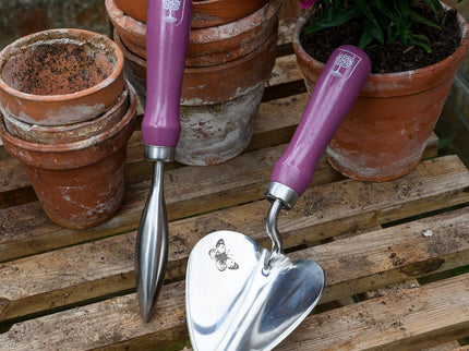 Burgon and Ball Burgon & Ball - RHS Gift Planting Trowel and Dibber Asteraceae FSC 100% - Trowel and Dibber - AllotMate Essentials - GRH/PTDIBASTER - 5019360203872